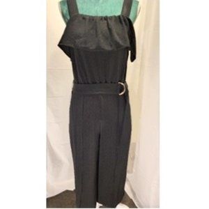 🌸🍰Apt. 9 Black Ruffle Jumper with Belt Women's NWT Small